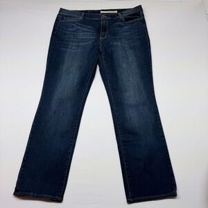 DKNY Jeans Womens 14x30 Dark Wash Blue Straight Leg Stretch Denim Pants